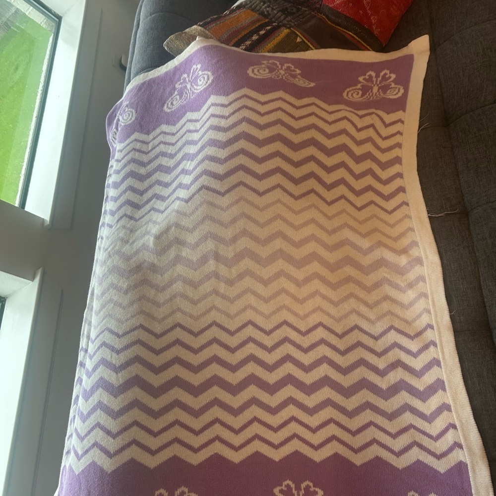 Koala baby Purple and White butterfly blanket (has some snags, still beautiful)